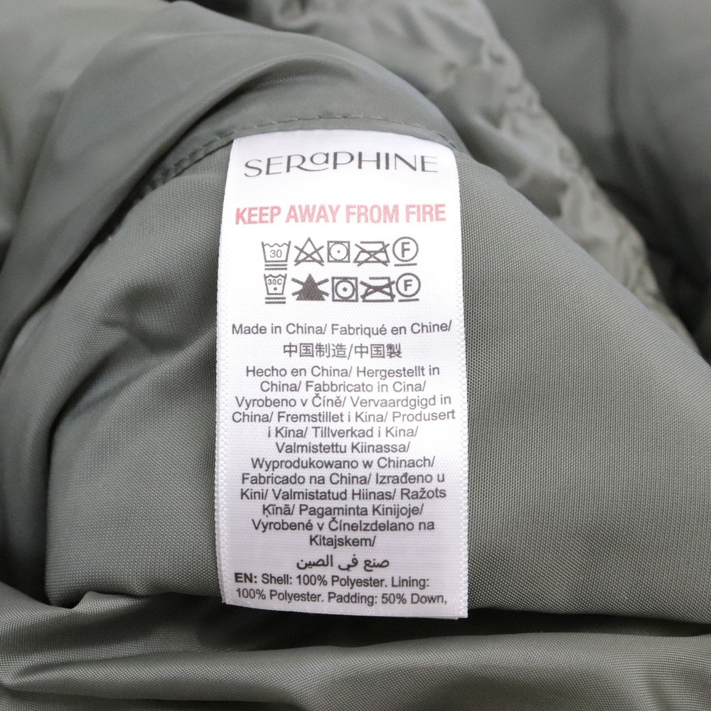 NWT Seraphine Green 3-In-1 Long Chevron Puffer Maternity Coat 4 Babywearing - Picture 12 of 14